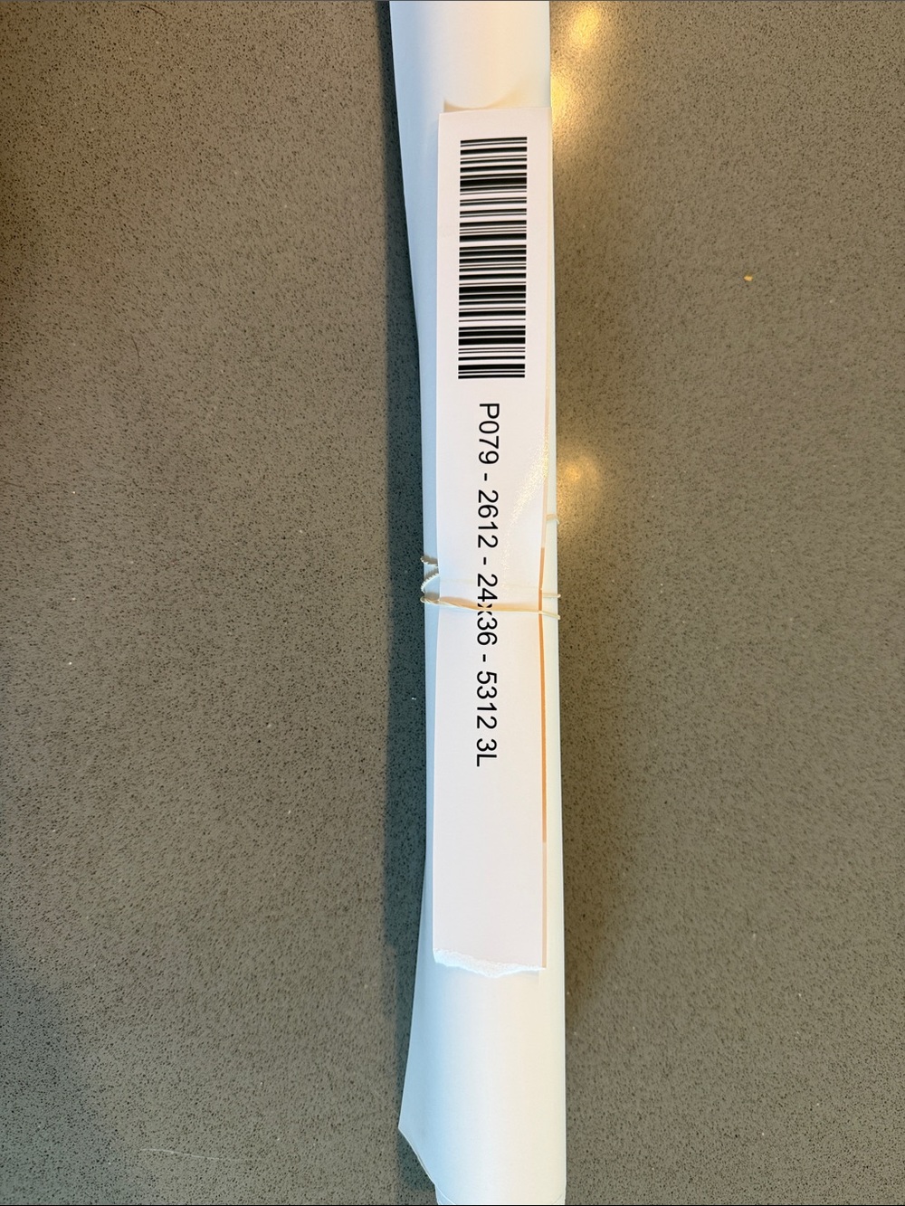 Rolled White Poster with Barcode